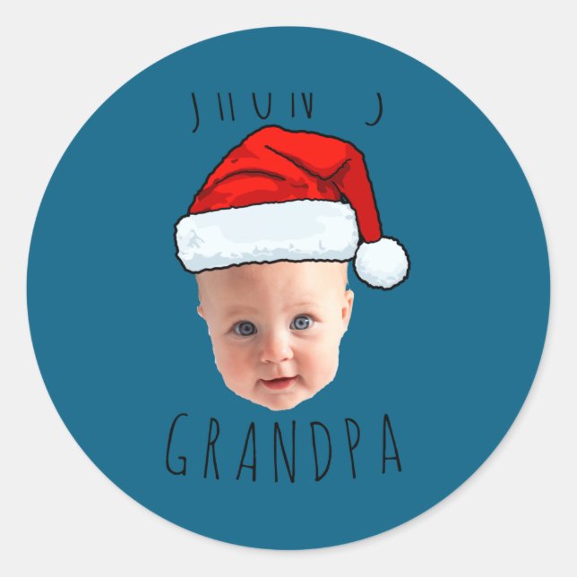 Adesivo Baby Face Santa Hat Christmas Photo  (Frente)