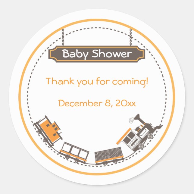 Adesivo Baby Favor Sticker - Comboio (Frente)