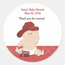Adesivo BABY FIRE FIGHTER Chá de fraldas Favor Sticker