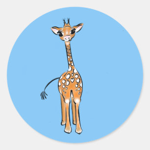 Adesivo Baby Giraffe - azul