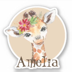Adesivo Baby Giraffe Safari Selva Personalizada
