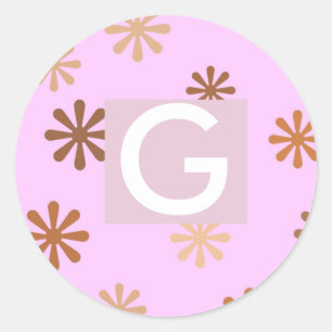 Adesivo Baby Girl Monogramas "G"