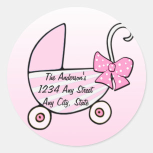 Adesivo Baby Girl Pink Buggy