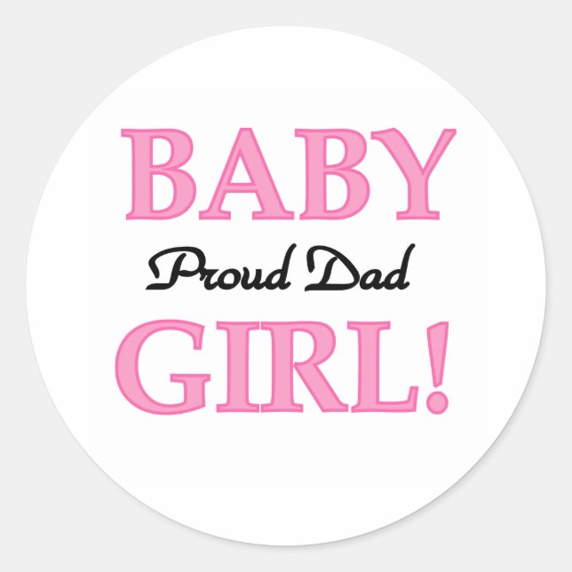 Adesivo Baby Girl Proud Pai (Frente)