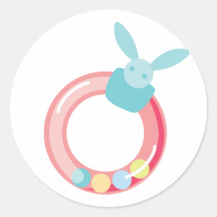 Adesivo Baby Girl Rattle Stickers