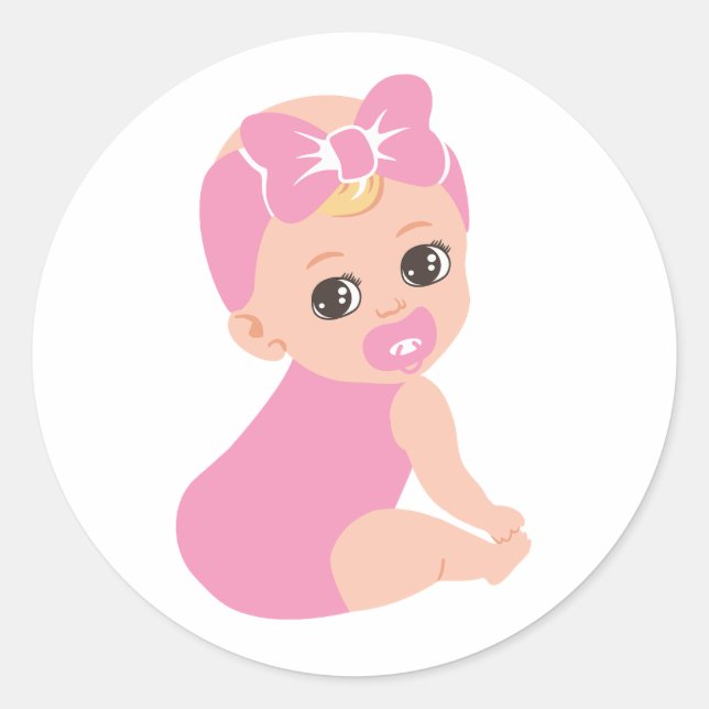Adesivo Baby Girl Sticker com Arco e trava Dourada (Frente)