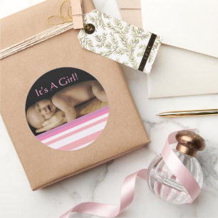 Adesivo Baby Girl Stickers com sua foto de bebê