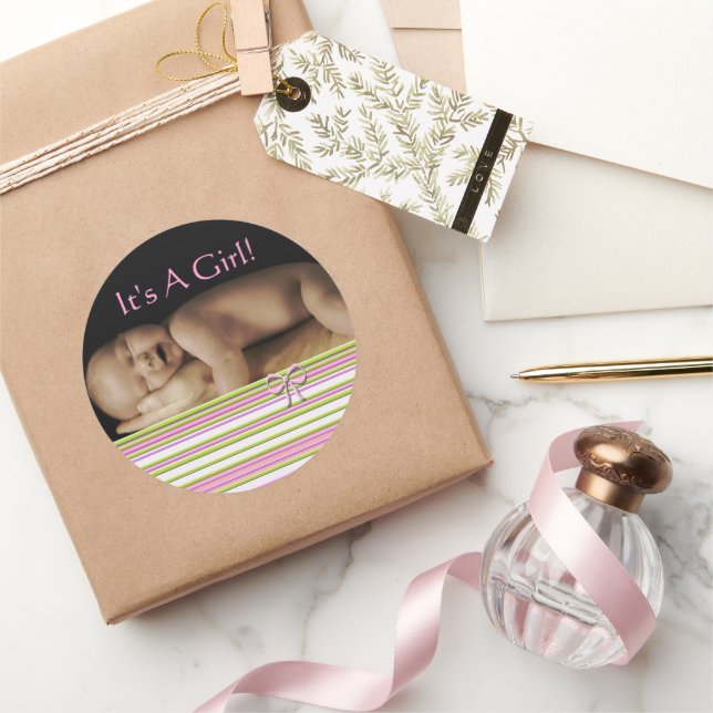Adesivo Baby Girl Stickers com sua foto de bebê (Presentear)