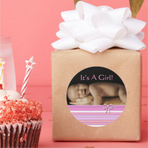 Adesivo Baby Girl Stickers com sua foto de bebê
