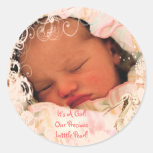 Adesivo Baby Girl Stickers com sua foto de bebê