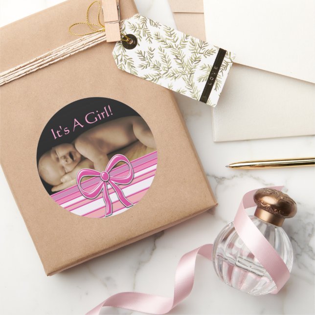 Adesivo Baby Girl Stickers com sua foto de bebê (Presentear)