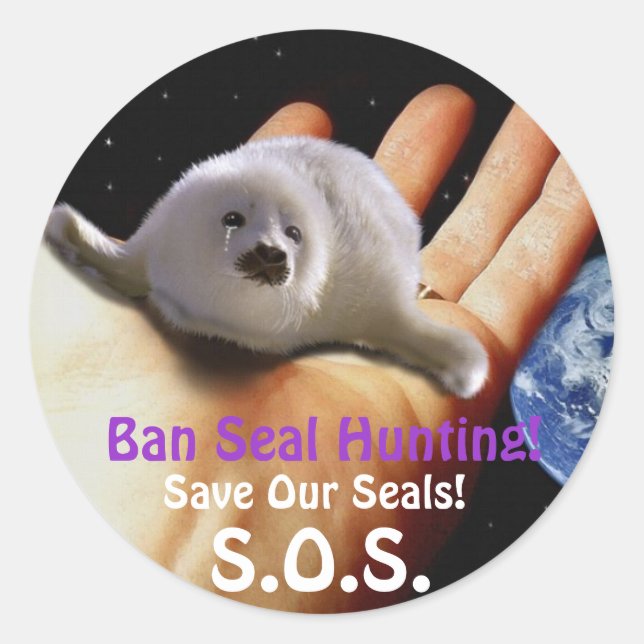 Adesivo BABY HARP SEAL Anti-Seal Hunt Sticker (Frente)