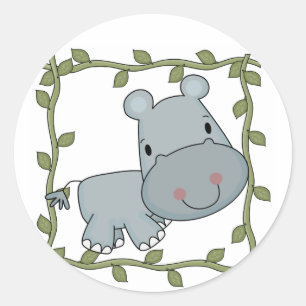 Adesivo Baby Hippo T-shirts e presentes