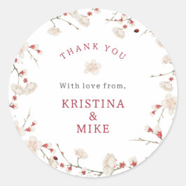 Adesivo Baby In Bloom Chá de fraldas Obrigado Favor