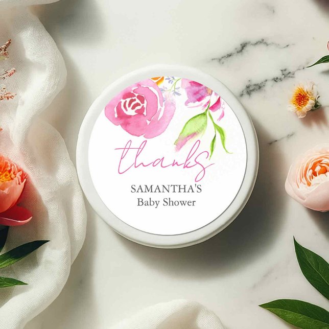 Adesivo Baby In Bloom Stickers (baby in bloom stickers features watercolor pink flowers)