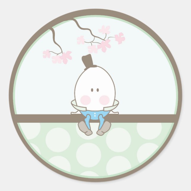 Adesivo Baby Invitation ou Favor Sticker (Frente)