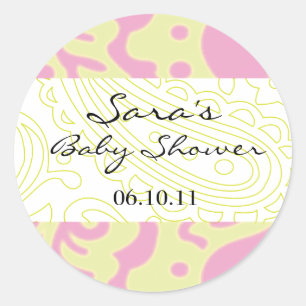 Adesivo Baby Invitation ou Favor Sticker - Tecido Divertid