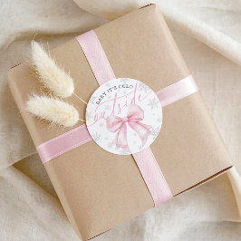 Adesivo Baby It’s Cold Outside Pink Bow Winter Baby