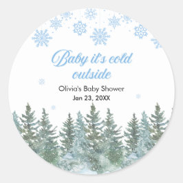 Adesivo Baby It's Cold Outside Winter Baby Shower