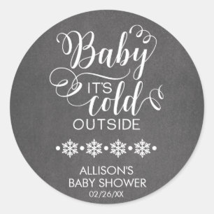 Adesivo Baby It's Fold Outside Chalkboard Chá Sticker