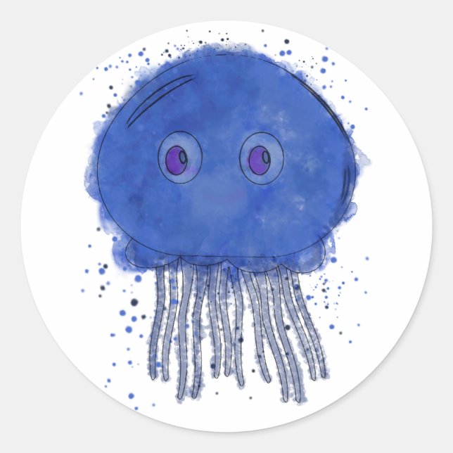 Adesivo Baby Jellyfish Watercolor (Frente)