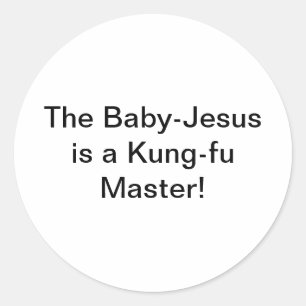 Adesivo Baby-Jesus Kung-fu Hankamer Artjunkhaus Comic Art