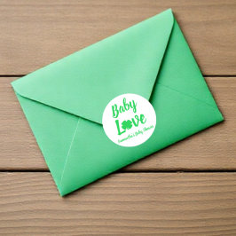 Adesivo Baby Love Shamrock Chá de fraldas