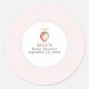Adesivo Baby Morango Doce Coquete Gingham
