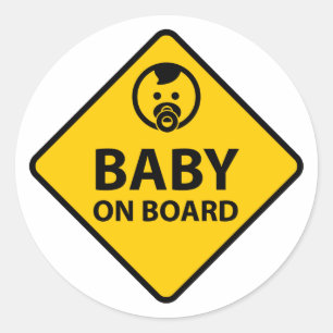 Adesivo Baby on Board funny baby design