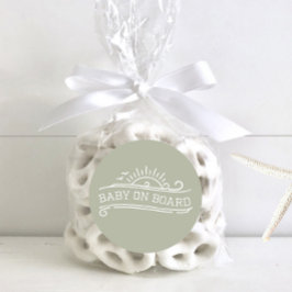 Adesivo Baby On Conselho Surfing Green Chá de fraldas