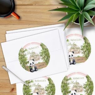 Adesivo Baby Panda Gender Neutrace Chá de fraldas Sticker