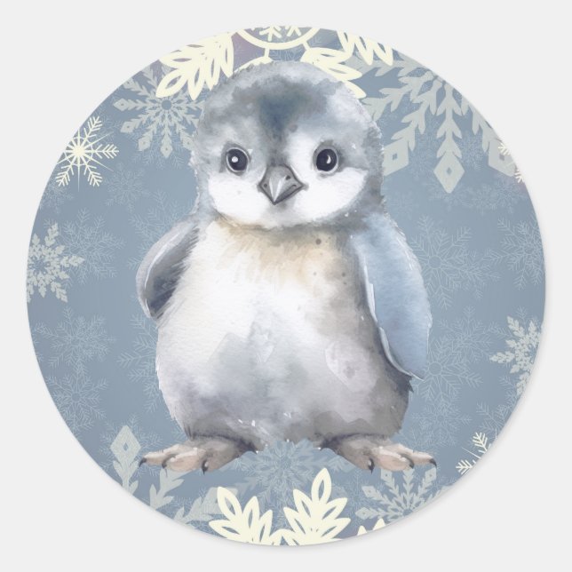 Adesivo Baby Penguin Snowflakers (Frente)