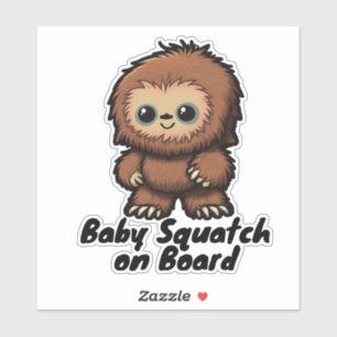 Adesivo Baby Squatch no Conselho, Sasquatch, Decal Bigfoot