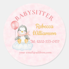 Adesivo Babysitter Cute Penguin