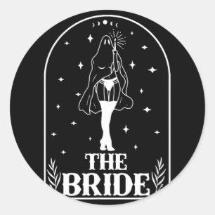Adesivo Bachelo de Casamento de Dia das Bruxas Gótico do F