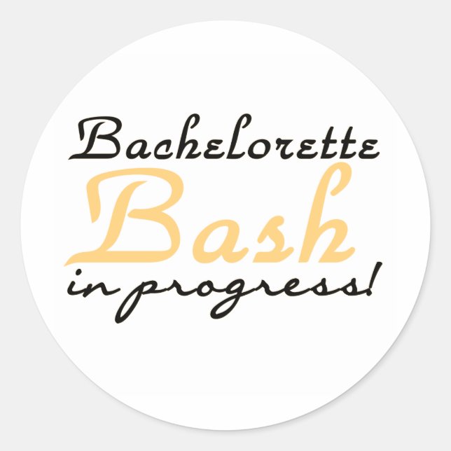 Adesivo Bachelorette Bash Amarela (Frente)