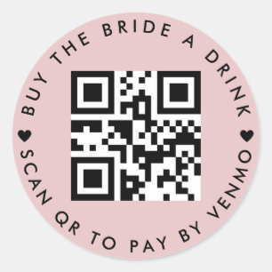 Adesivo Bachelorette Comprar A Noiva Um Código QR Rosa