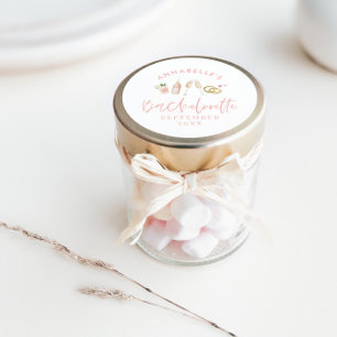 Adesivo Bachelorette de champanhe moderna cor-de-rosa