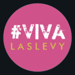 Adesivo Bachelorette Hashtag White Round Dourada rosa<br><div class="desc">Bachelorette Hashtag White Round Dourada rosa</div>