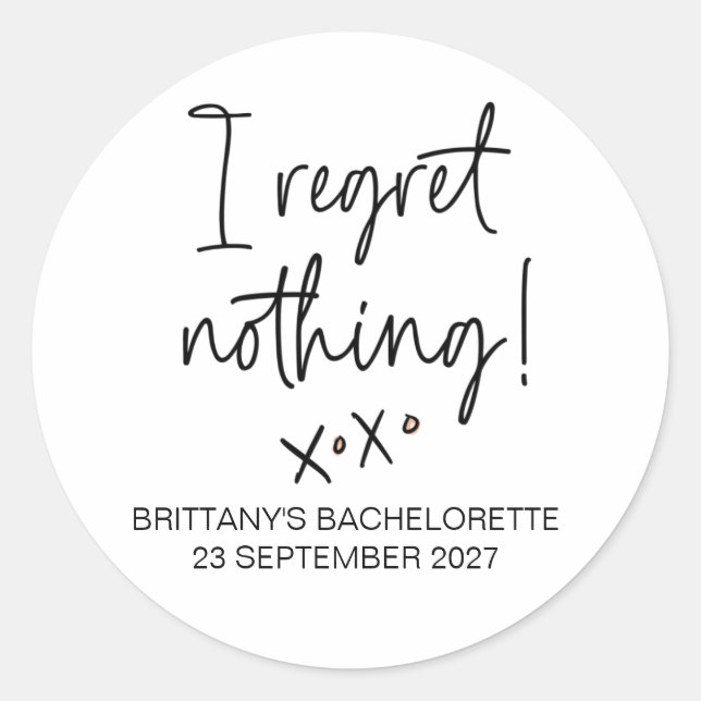 Adesivo Bachelorette Hens Partido Bridal Partido (Frente)