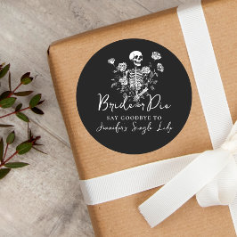 Adesivo Bachelorette Party Bride or Die Skeleton Floral