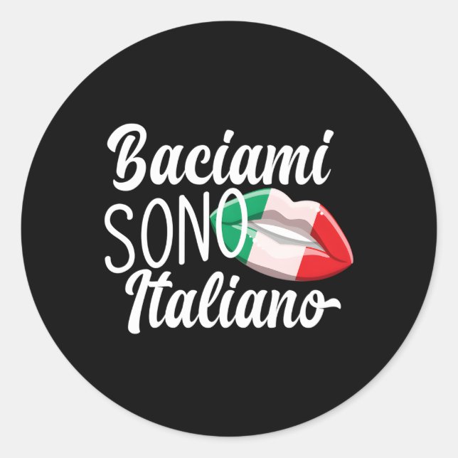 Adesivo Baciami Sono Italiano Me Beija Im Itália It (Frente)