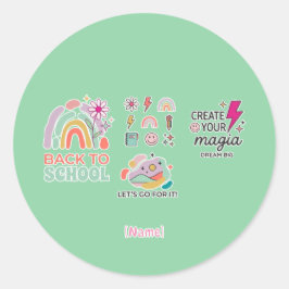 Adesivo Back to School Rainbow / Regreso Arcoíris Escolar