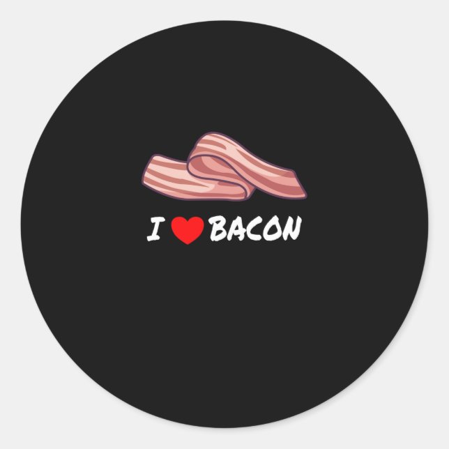 Adesivo BACON amo Bacon Funny Bacon (Frente)