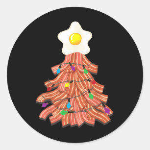 Adesivo Bacon Árvore de Natal Ovo Engraçado Porco Sobretud