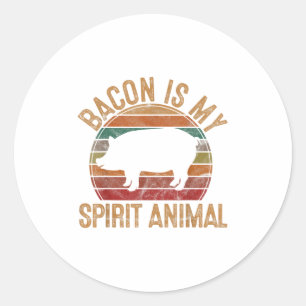 Adesivo Bacon É Meu Espírito Animal Dotado Figurino De Chu