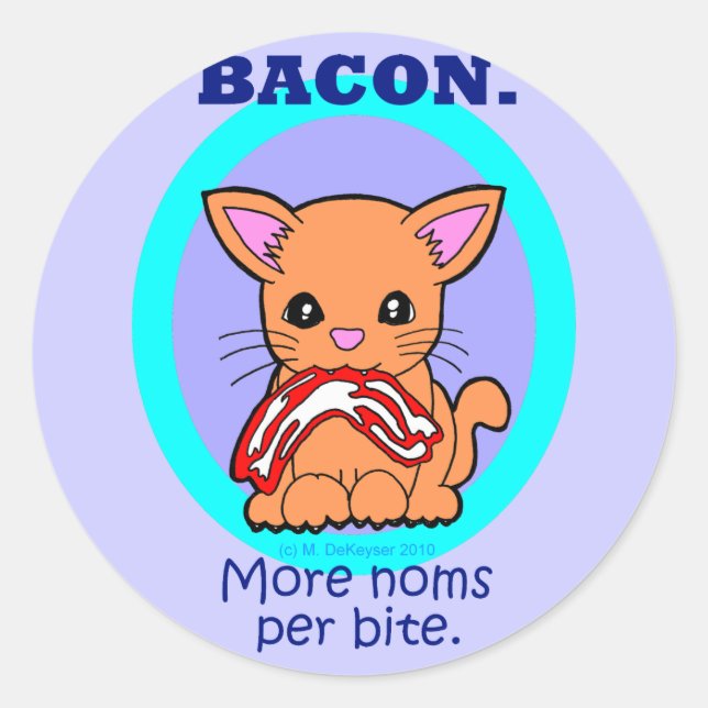 Adesivo Bacon: Mais nômadas por gato picante (Frente)