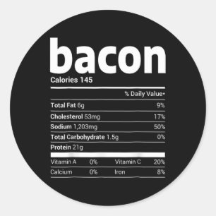 Adesivo Bacon Nutrição Fatos Familiares Correspondentes ao