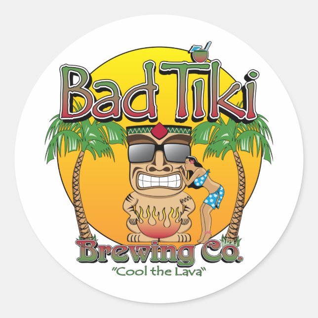 Adesivo Bad Tiki Brewing Company (Frente)