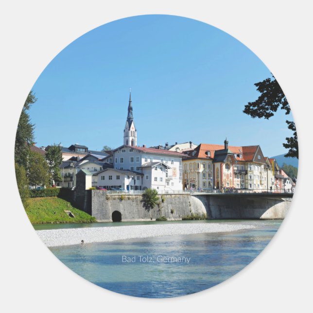 Adesivo Bad Tolz, fotografia cênica da Alemanha, (Frente)
